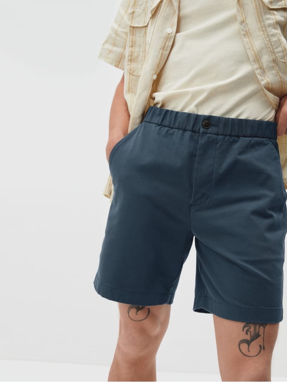 New Everlane THE PULL-ON PERFORMANCE CHINO SHORT  Kingfisher Blue Size L